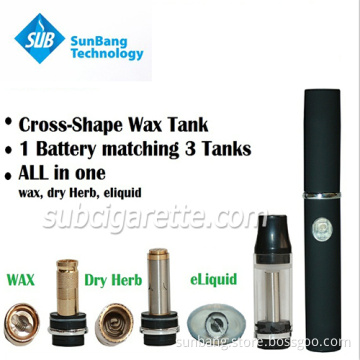 Wax, Dry Herb, Eliquid in One Ecigarette Starter Kit